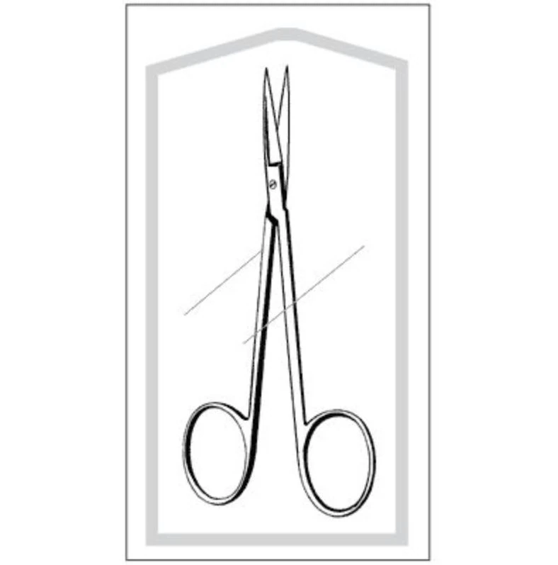 Econo Iris Scissors Straight 3-1/2" Stainless Steel Sterile Disposable, 50/Case - Scissor Iris Straight - Image 1