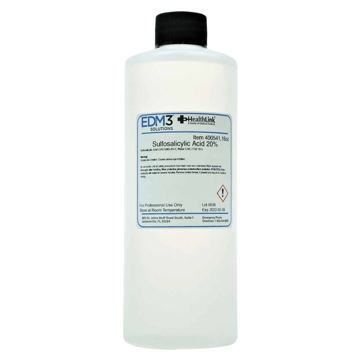 Sulfosalicylic Acid Reagent 20%, 16 oz Bottle - Sulfosalicyclic Acid 20% - Image 1