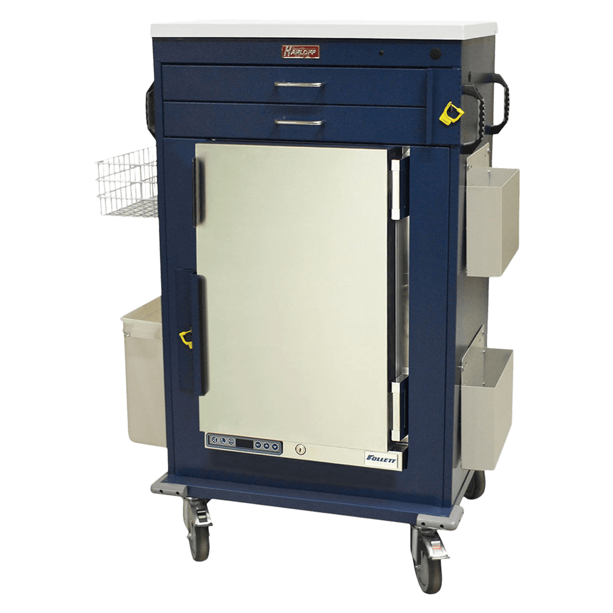 Harloff Malignant Hyperthermia Cart with Refrigerator and Breakaway Lock - Cart Malignant Hyperthermia - Image 1
