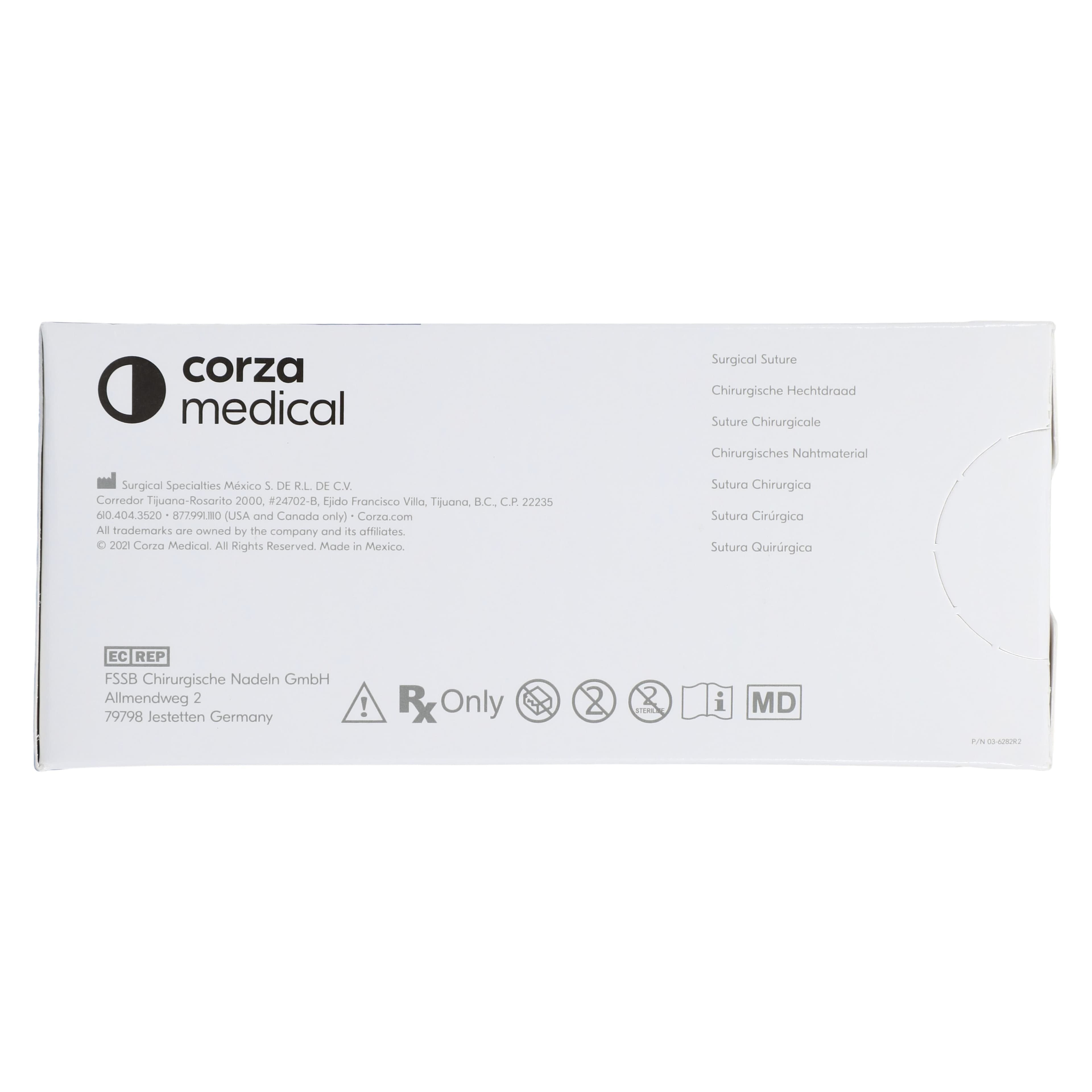 Roylan Nylon Suture, 5-0, 18" (45cm), Monofilament, Non-Absorbable, Reverse Cutting 3/8 Circle Needle 19mm, Black, 12/Box thumbnail 4