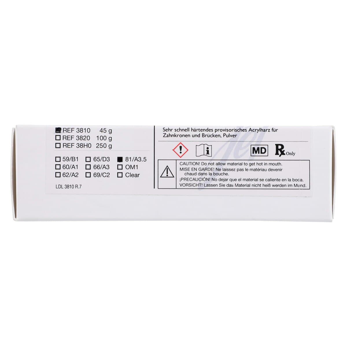 Jet Set-4 Powder, Shade A3.5, Self-Cure Temporary Material, 2 oz (45g) Refill thumbnail 6