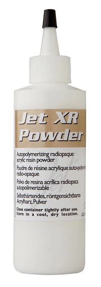 Jet XR Radiopaque Self-Curing Acrylic Powder, Opaque, 4 oz (100 g) Bottle, 4320P - Jet XR Opaque Powder 4oz - Image 1