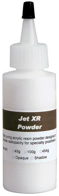 Jet XR Opaque Powder, 45g/2oz, Radiopaque Self-Curing Acrylic Powder - Jet XR Opaque powder - 45 Gm. Radiopaque self-curing powder, for use - Image 1