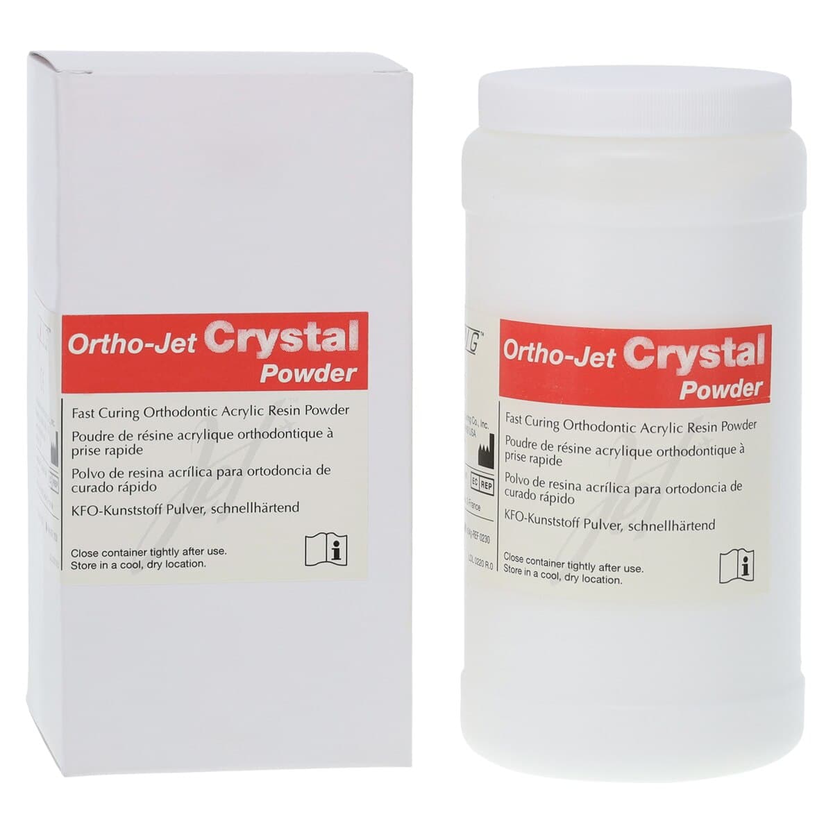 Ortho-Jet Crystal™ Powder, Self-Curing Acrylic Resin, Clear, 454g/Bottle thumbnail 2