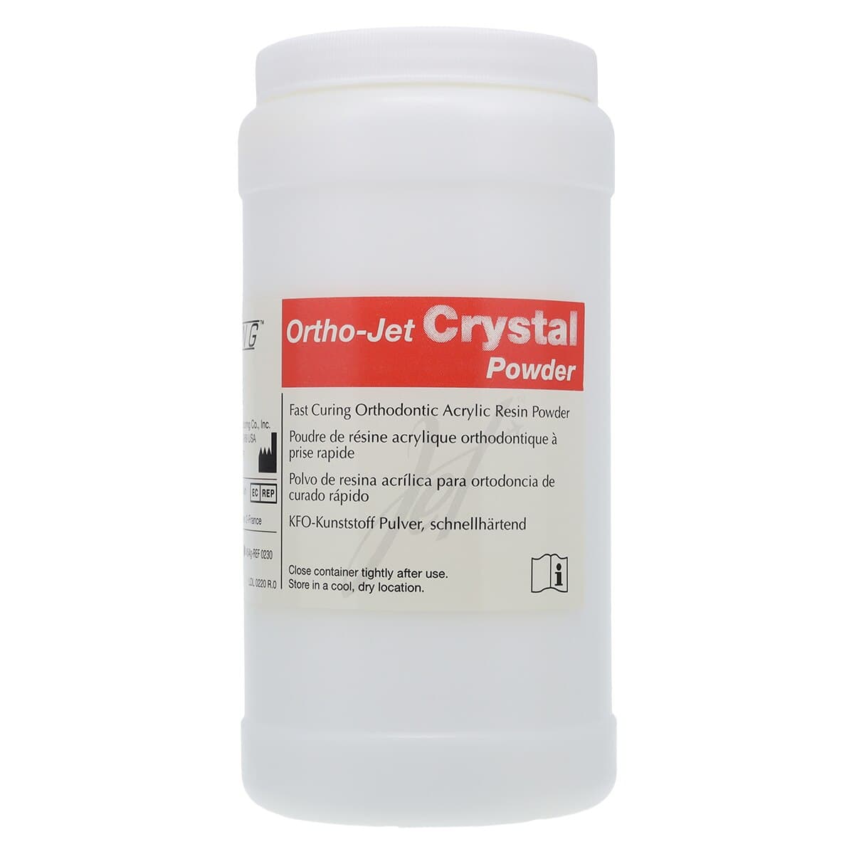 Ortho-Jet Crystal™ Powder, Self-Curing Acrylic Resin, Clear, 454g/Bottle thumbnail 3