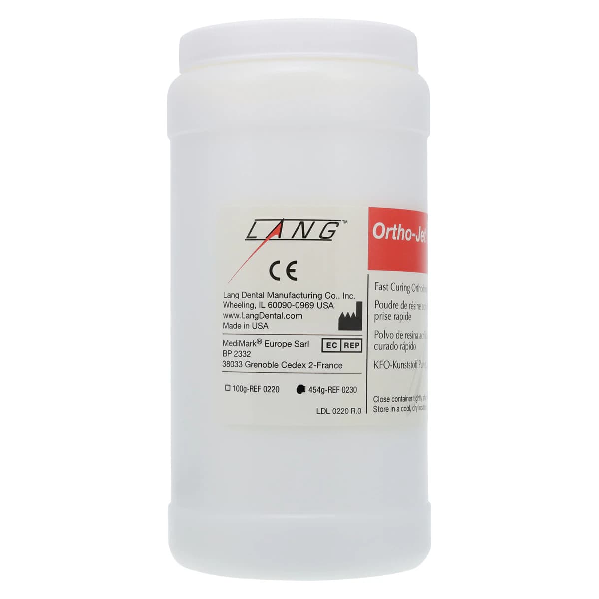 Ortho-Jet Crystal™ Powder, Self-Curing Acrylic Resin, Clear, 454g/Bottle thumbnail 4