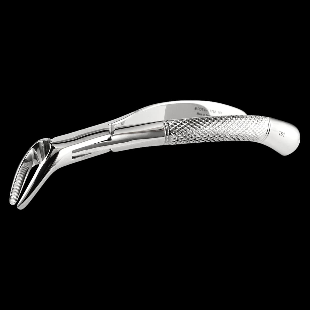 PDT Extracting Forceps #151 Extra Grip, Mandibular Universal, Stainless Steel, T792 - Extracting Forceps 151 Extra Grip - Image 1