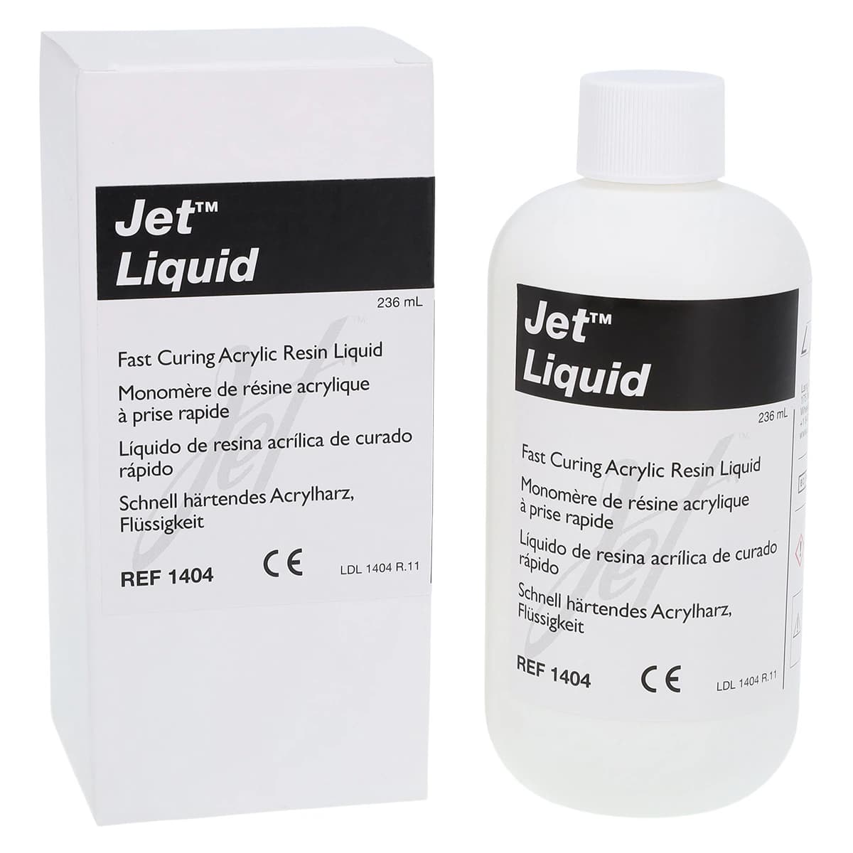 Lang Dental Jet Tooth Shade Self-Cure Acrylic Liquid, 236 mL (8 oz) Bottle, 1404R - Jet Liquid - Image 1