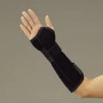 DeRoyal Wrist/Forearm Splint Brace, Suede Leatherette, Adult, Small, 11.5" - Brace Wrist - Image 1