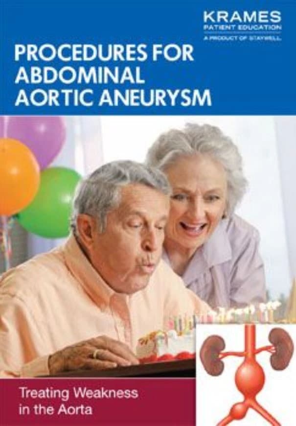 Procedures for Abdominal Aortic Aneurysm Educational Booklet, Krames Communications, 01KT0J09BK1TXBSQ00CY2C6QTB - Procedures f/Abd Aortic Anrysm - Image 1