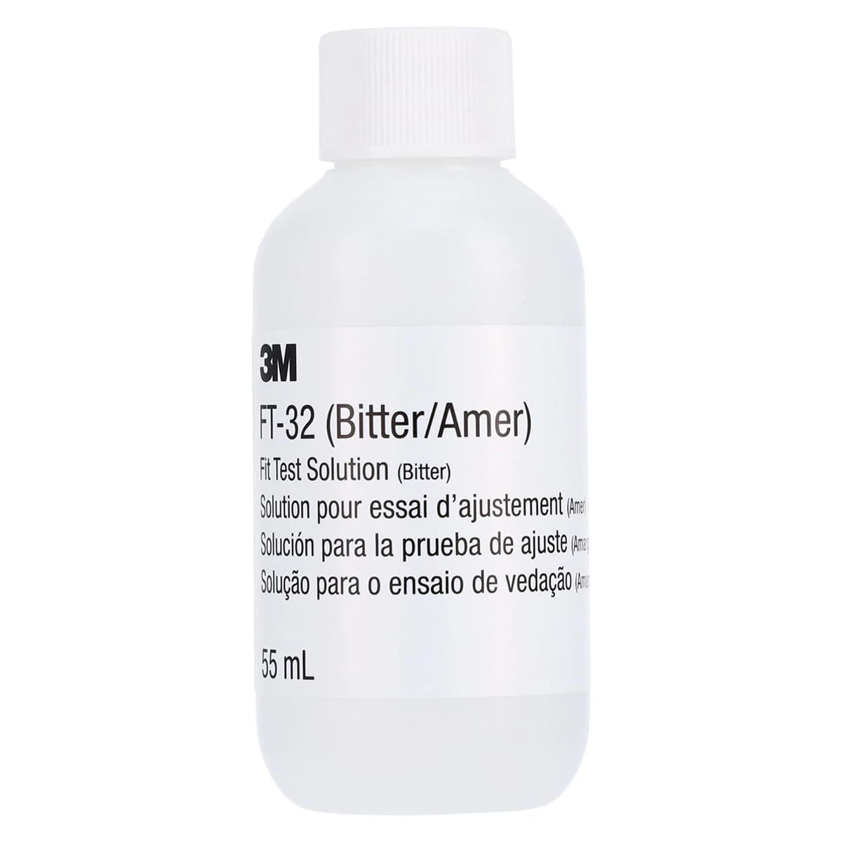 3M (Solventum) Qualitative Fit Test Solution, Bitter, 55 mL Bottle, 6/Case, FT-32 - Fit Test Solution Bitter 6/Case - Image 1