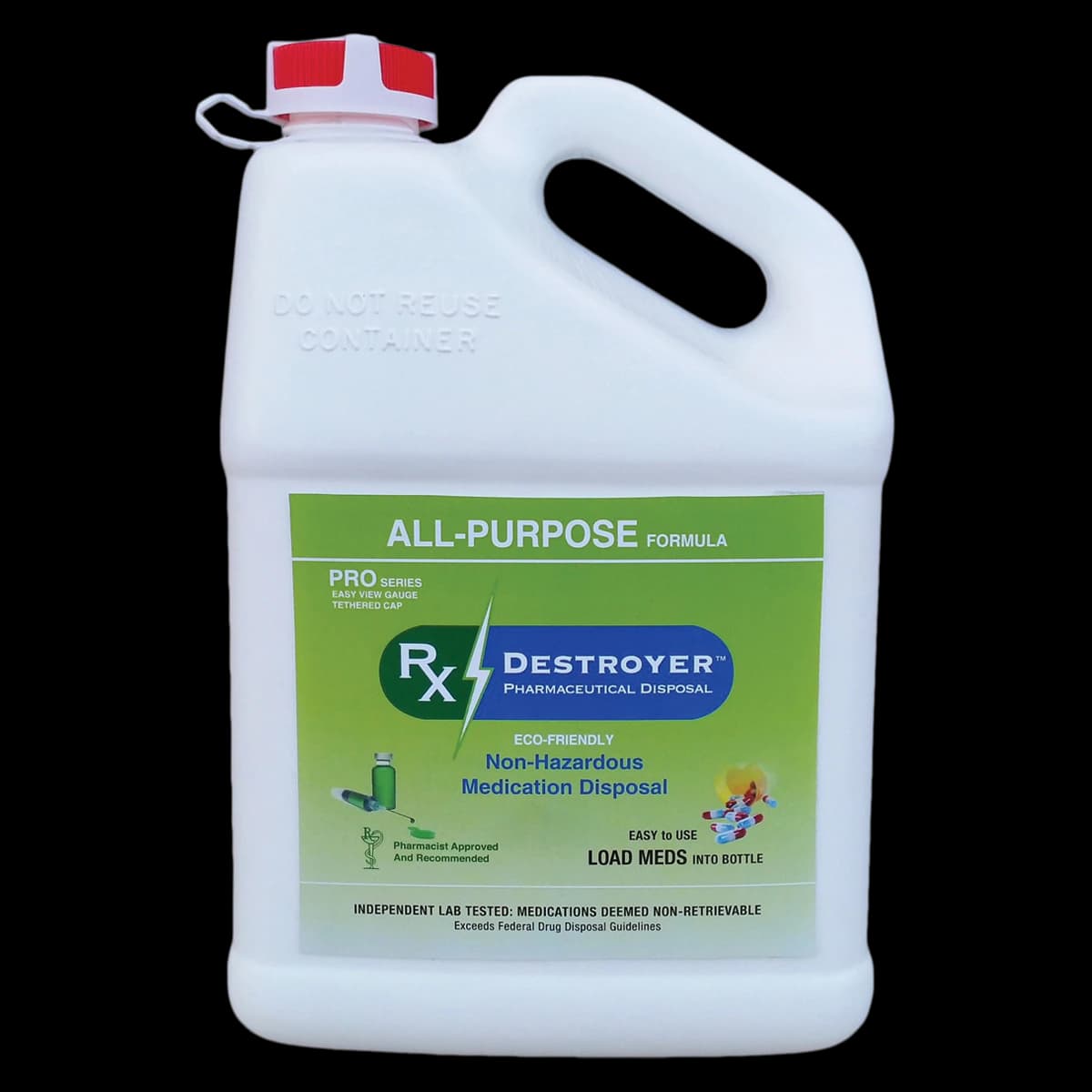 RX Destroyer Pro Pharmaceutical Waste Container, 1 Gallon, 3000 Pill Capacity, 4/Case thumbnail 2