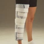 DeRoyal PremierPro Cutaway Knee Immobilizer, Adult, Foam, 18", One Size, Gray - MED PremierPro Immblzr Kn Gry - Image 1