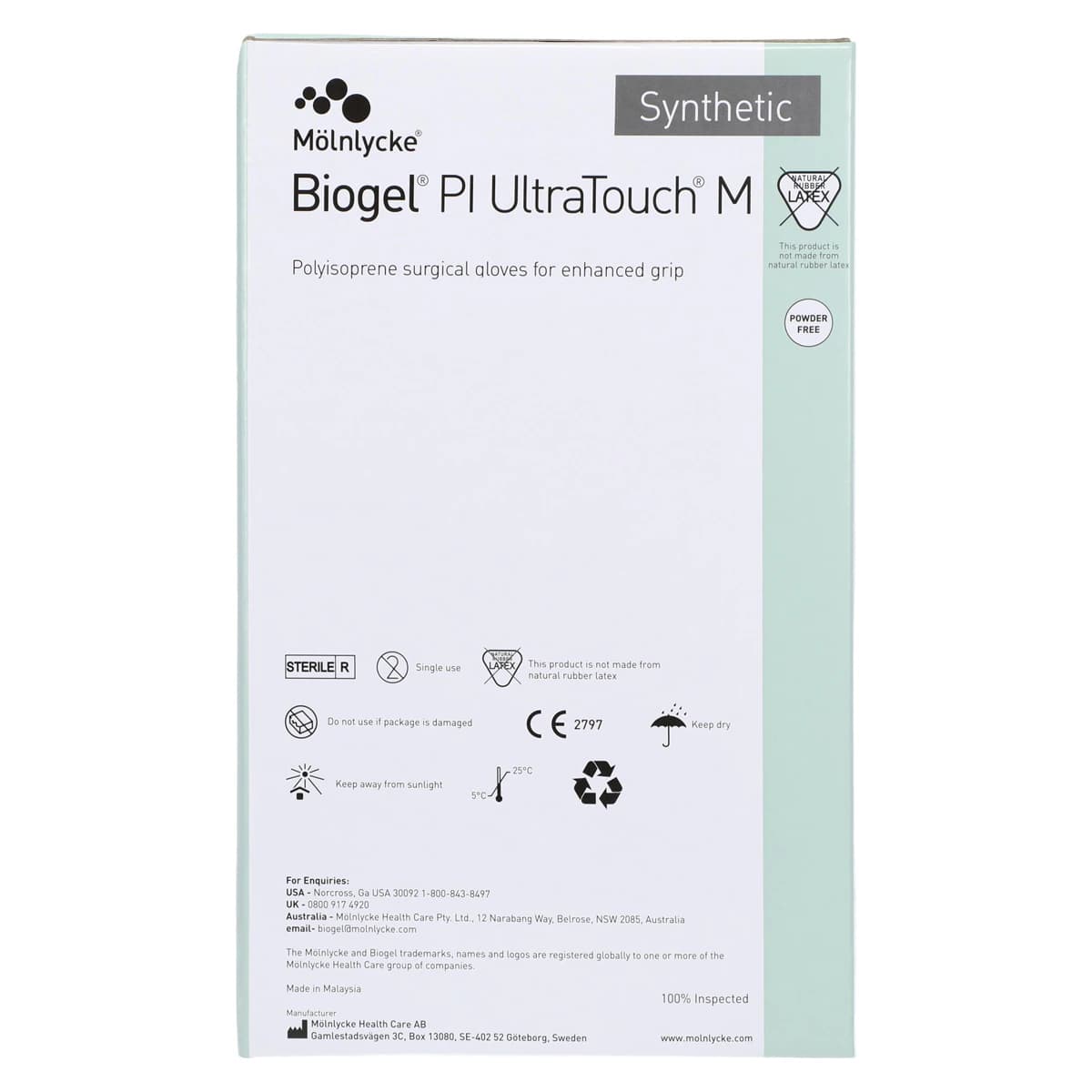 Biogel PI UltraTouch M Polyisoprene Surgical Gloves, Powder-Free, Latex-Free, Size 8 thumbnail 7