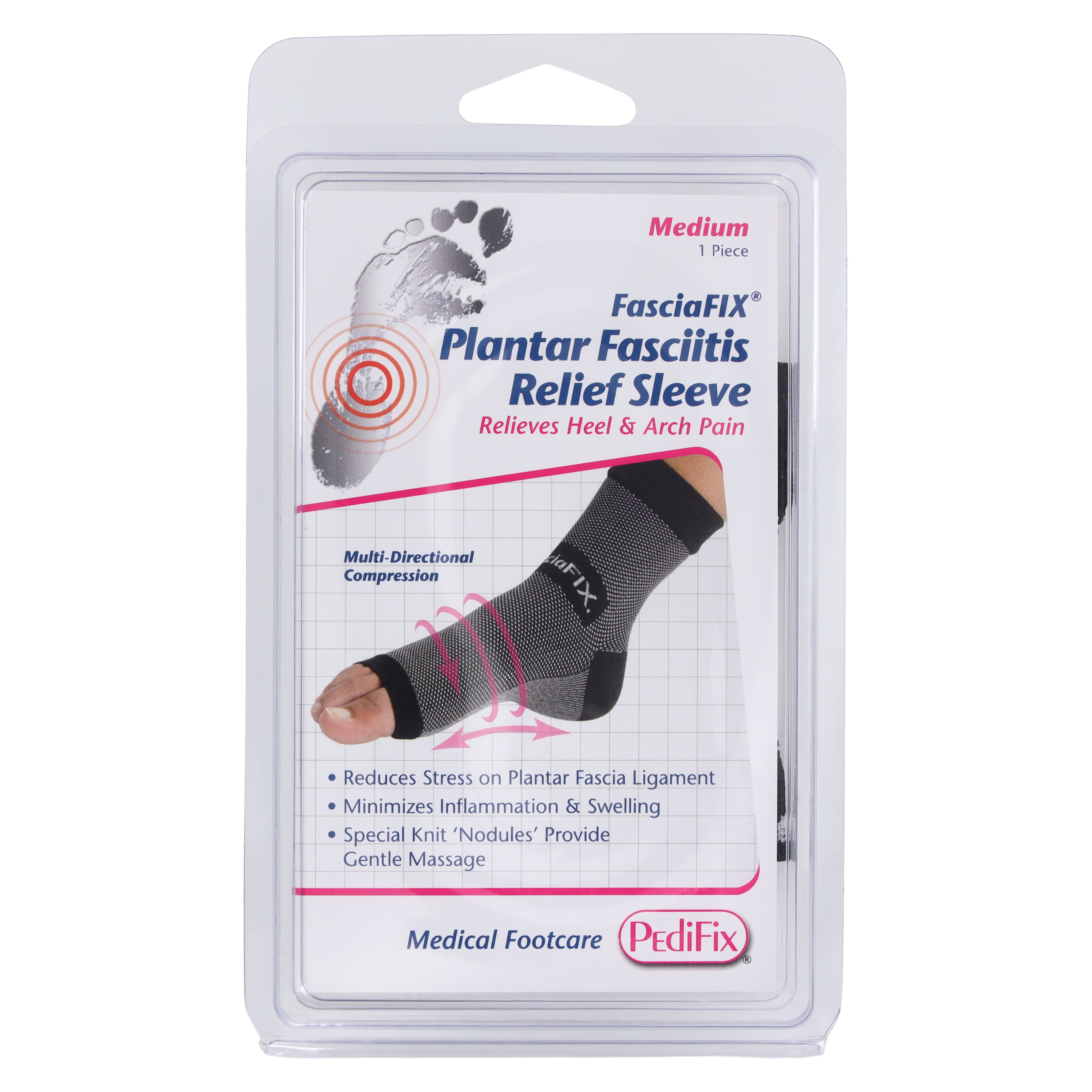 FasciaFix Plantar Fasciitis Relief Sleeve, Ankle/Foot Knit, Medium (9-13" Arch Circumference) thumbnail 4