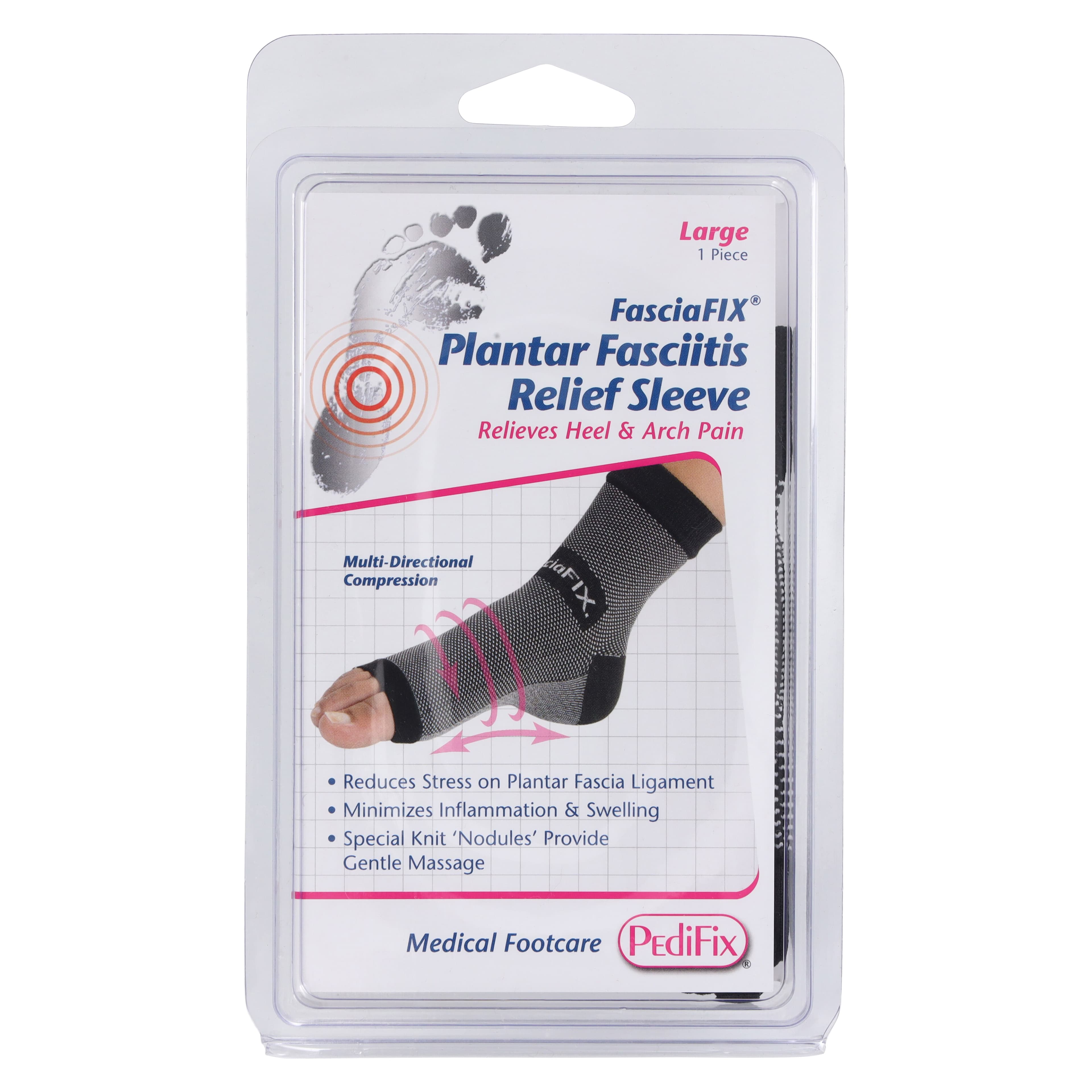 FasciaFix Plantar Fasciitis Relief Sleeve, Ankle/Foot Knit, Large (11-15" Arch Circumference) thumbnail 4