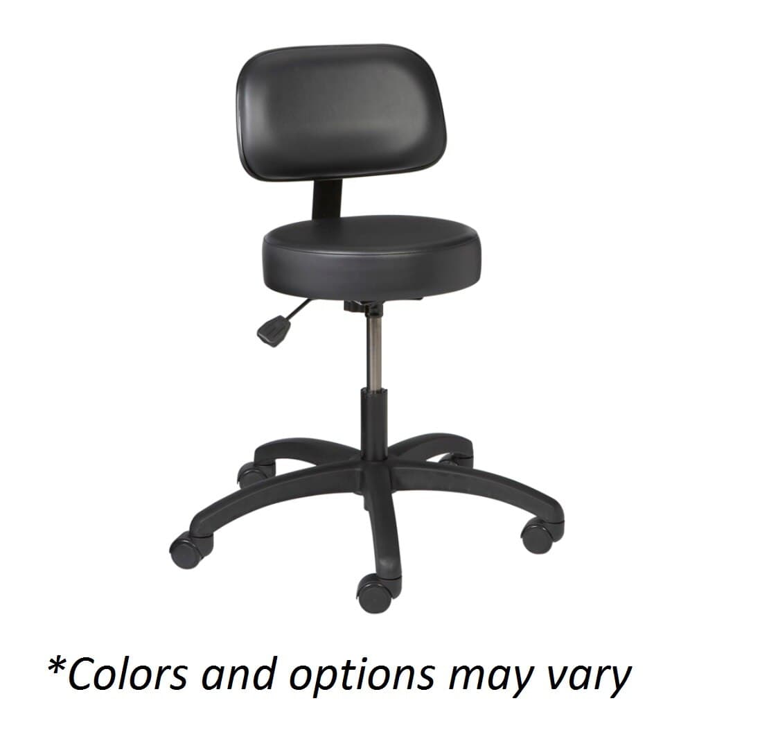 Brewer Task Chair with Back and Footring, Black, Each - Chair Task w/ Back/ Footring - Image 1