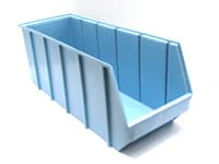 Healthmark Open-Front Storage Bin, Blue Polypropylene, 24" x 8-1/2" x 9" - Bin Open-Front 8.5x2.4x9" - Image 1