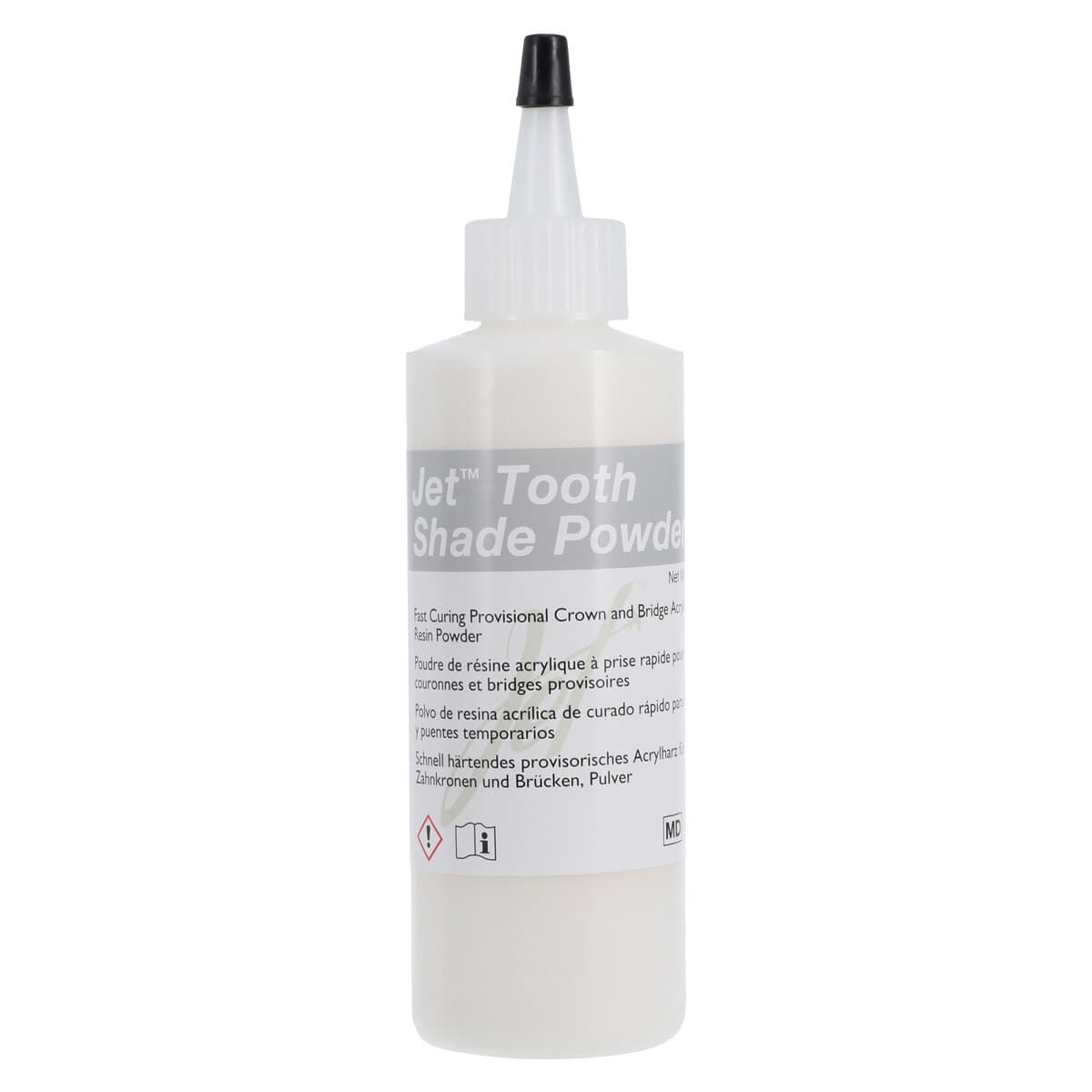 Jet Tooth Shade Acrylic Powder, Shade B2, Self-Cure, 4 oz Refill Bottle thumbnail 2