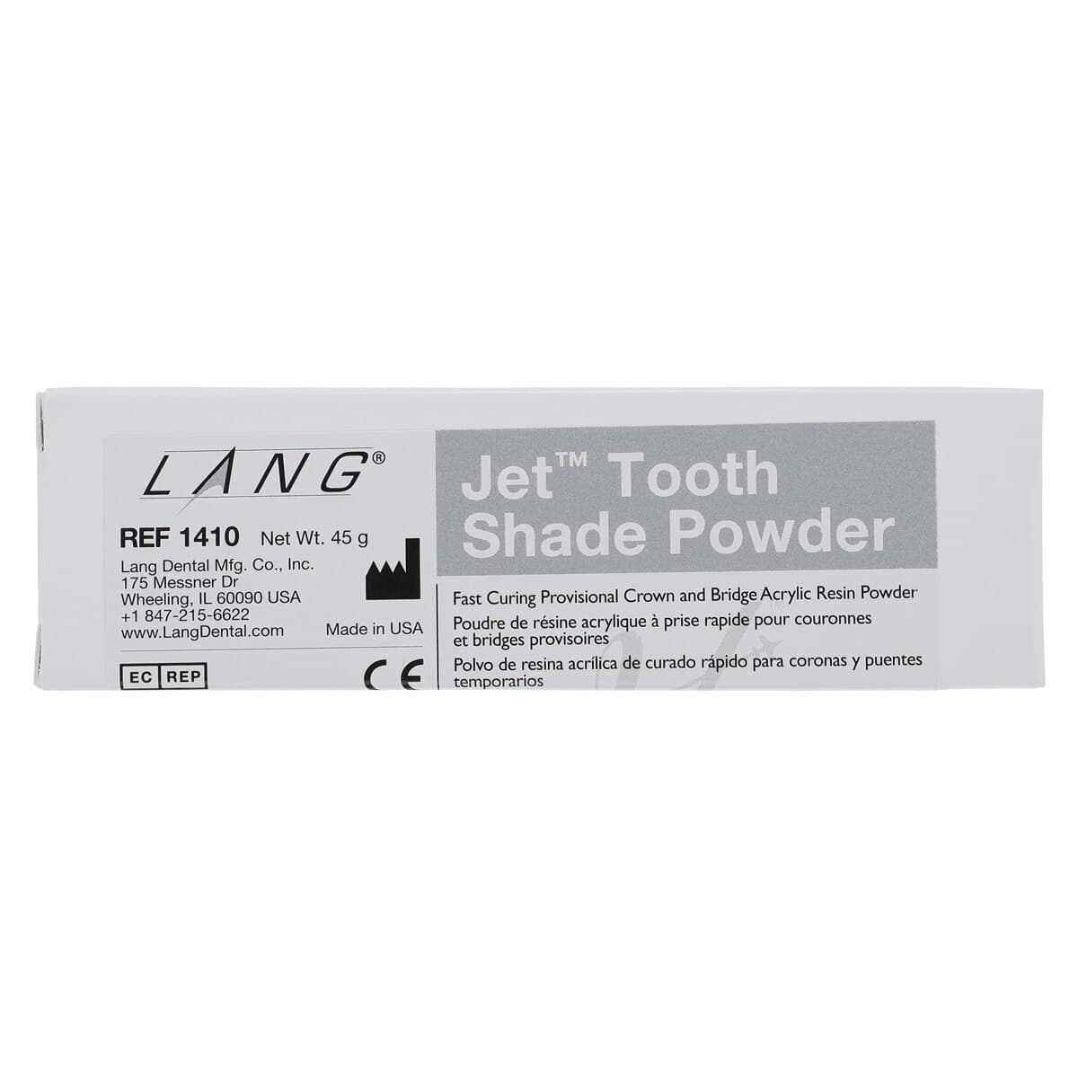 Jet Tooth Shade Acrylic Powder, Shade A2, Self-Cure, 2 oz Refill thumbnail 5