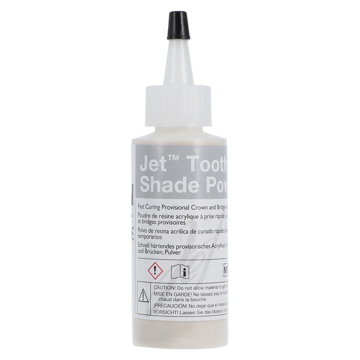 Jet Tooth Shade Acrylic Powder, Shade A4, Self-Cure, 2 oz Refill Bottle thumbnail 2
