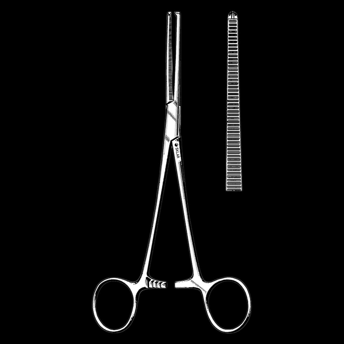 Sklar Econo Rochester-Pean Hemostatic Forceps, Curved, 8", Sterile, 25/Box - Forcep Roch Pean Disp Cvd - Image 1
