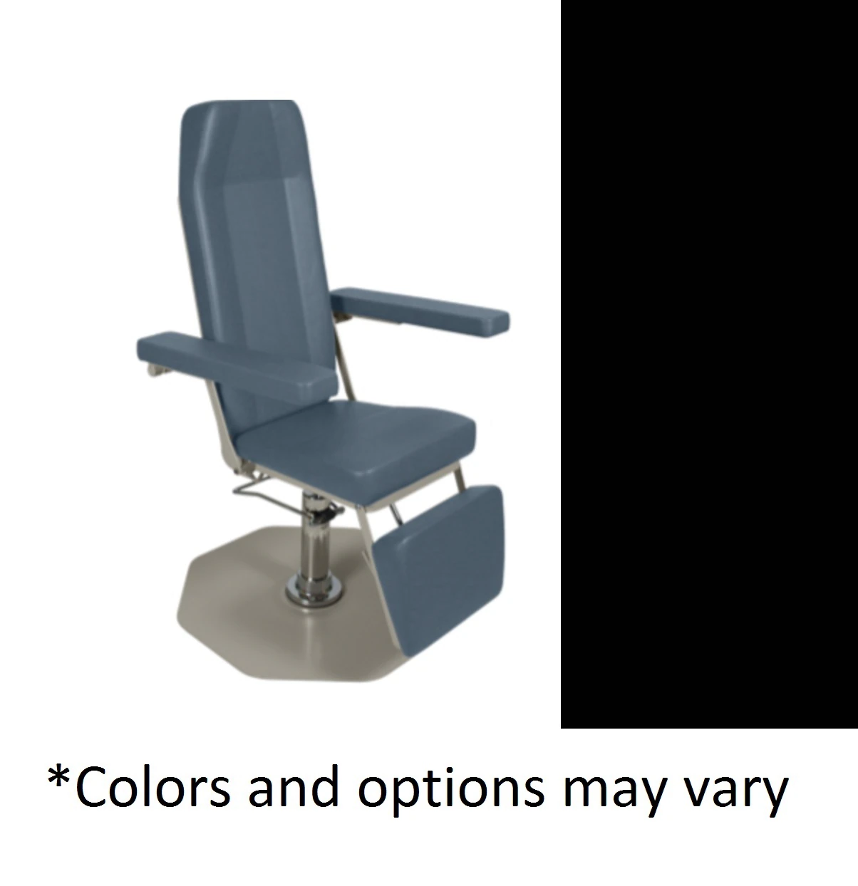 UMF Medical Onyx Phlebotomy Chair with Hinged Armrest - Chair Phlebotomy Hinged Arm - Image 1