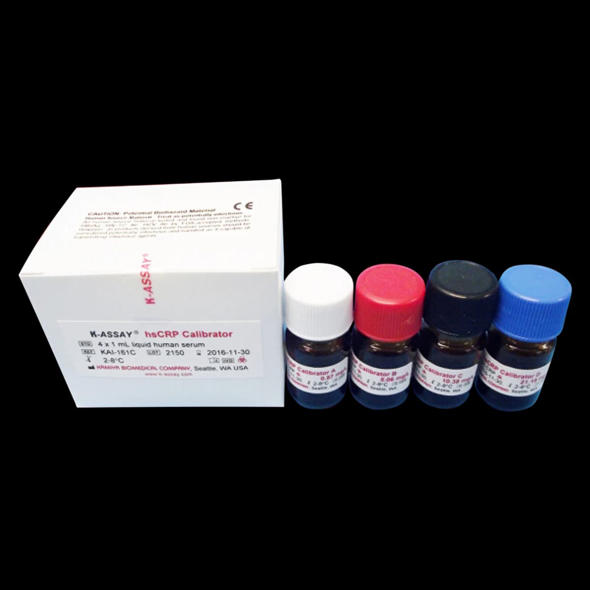 Kamiya Biomedical K-Assay CRP Calibrator, 4 x 1 mL, 4/Box - Kamiya CPR 4 4x1mL - Image 1