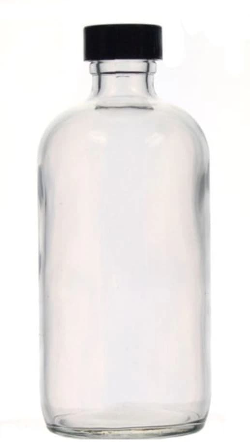 Boston Round Glass Bottle, Clear, 16 oz (DWK Life Sciences) - Bottle Clear Boston - Image 1