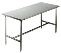 Eagle MHC Cleanroom Stainless Steel Table, 24" x 48", H-Frame/Solid Top - Table Cleanroom SS 24x48" - Image 1