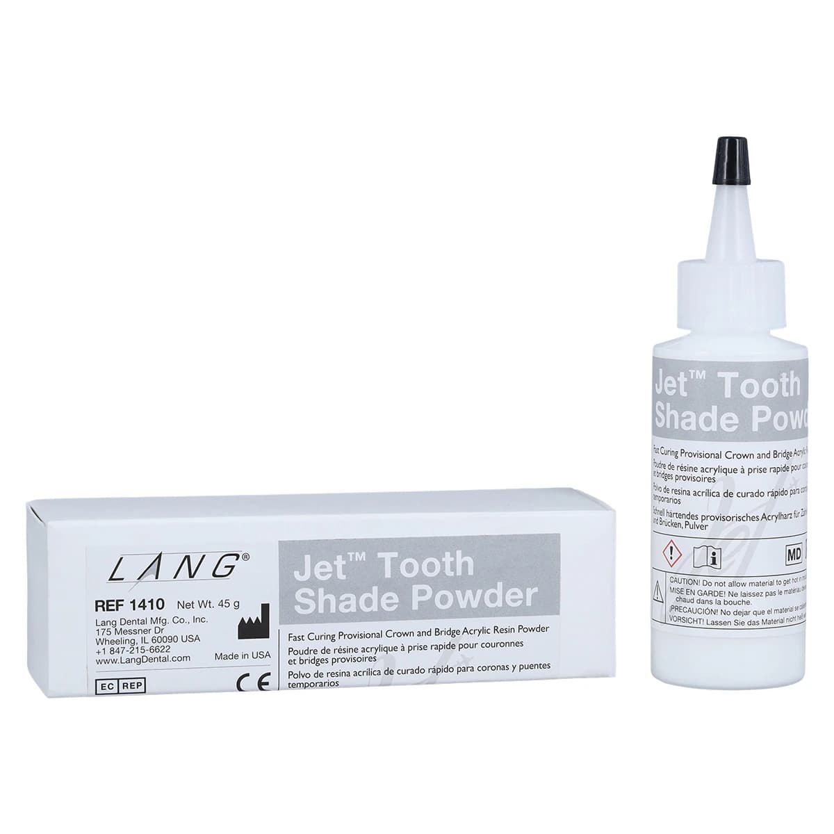 Jet Tooth Shade Temporary Crown & Bridge Acrylic Resin Powder, Shade OM1, 2 oz, 1410OM1 thumbnail 2