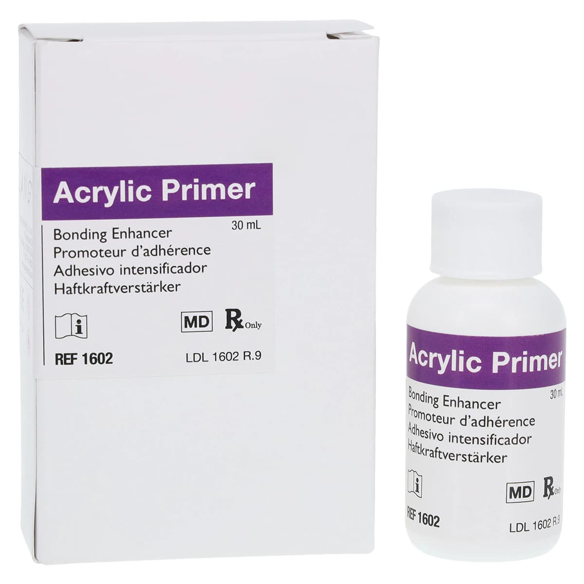 Lang Dental Acrylic Primer, 29 ml (1 oz) Bottle with Brushes, 1602 - Acrylic Primer 29ml - Image 1