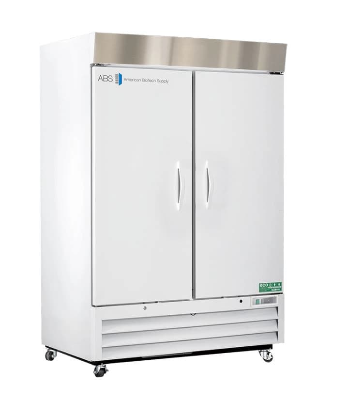 American Biotech Supply Standard Laboratory Refrigerator, 39 Cu Ft, 2 Solid Doors, 1 to 10°C, Cycle Defrost - Gp Fridge 49CF - Image 1