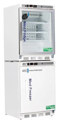 American Biotech Supply Combo Fridge/Freezer, 9 Cu Ft, Glass Door/Solid Door, Right Hinge, 2 to 8°C Refrigerator / -15 to -25°C Freezer, Each - Combo Fridge/Freezer G 9CF PH - Image 1