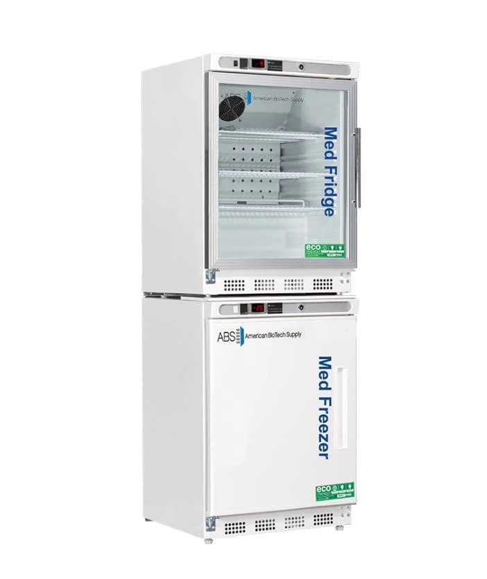 American Biotech Supply Combo Fridge/Freezer, 9 Cu Ft, 2 Glass Doors, Left Hinge, 1 to 10°C / -15 to -25°C, Model G 9CF PH - Combo Fridge/Freezer G 9CF PH - Image 1