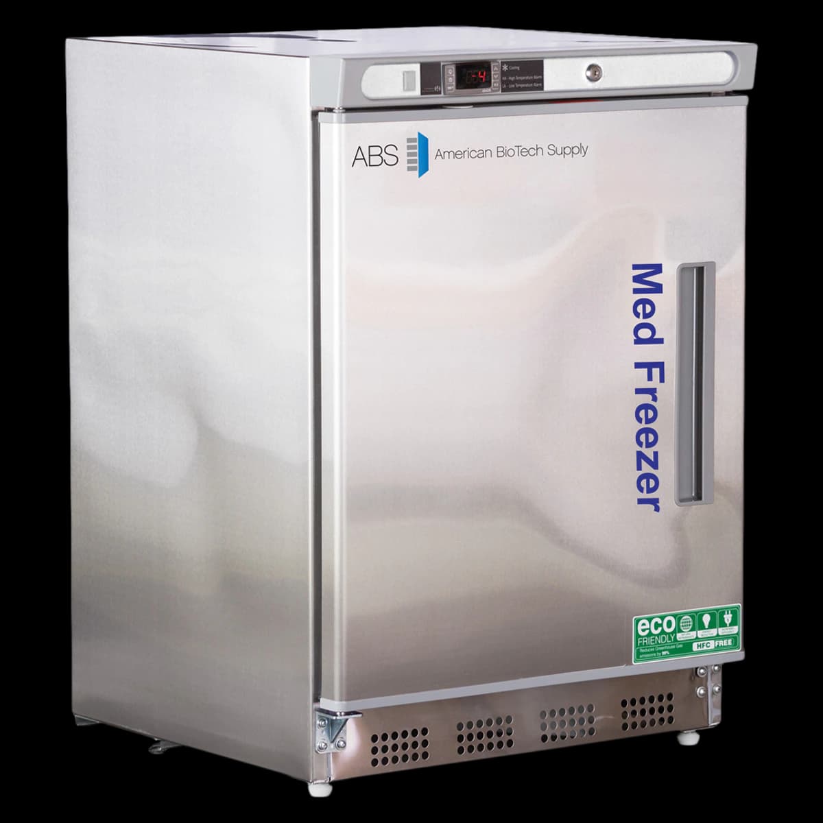 American Biotech Supply Laboratory Freezer, Undercounter, Stainless Steel, Solid Door, Left Hinge, 4.2 Cu Ft, -15 to -25°C - Fzr Undrctr Ss Bi S 4.2C LH PH - Image 1