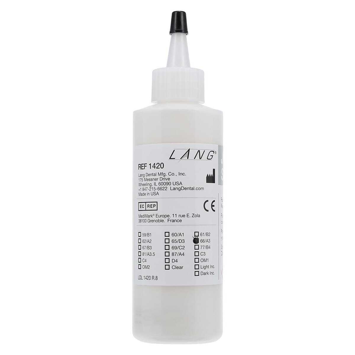 Jet Tooth Shade Acrylic Powder, Shade A3, Self-Cure, 4 oz Refill Bottle thumbnail 4