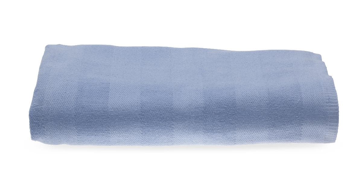 Medline Blanket Spread, Herringbone Pattern, Blue, Cotton/Polyester, 70" x 108" - Blanket Spread Herring Bone - Image 1