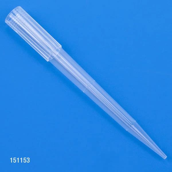Globe Scientific Pipette Tips, 100-1250 µL, Graduated, 84mm, Non-Sterile, Universal Fit, Natural, Extended Length, 576/Case - Pipette Tip Plstc 100-1250uL - Image 1