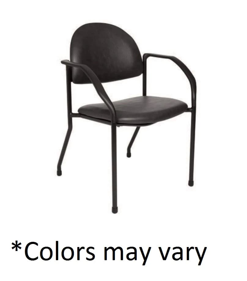 Cardinal Health Chair Side with Arms, Steel Tube Frame, Taupe, Each - Chair Side w/ Arms - Image 1