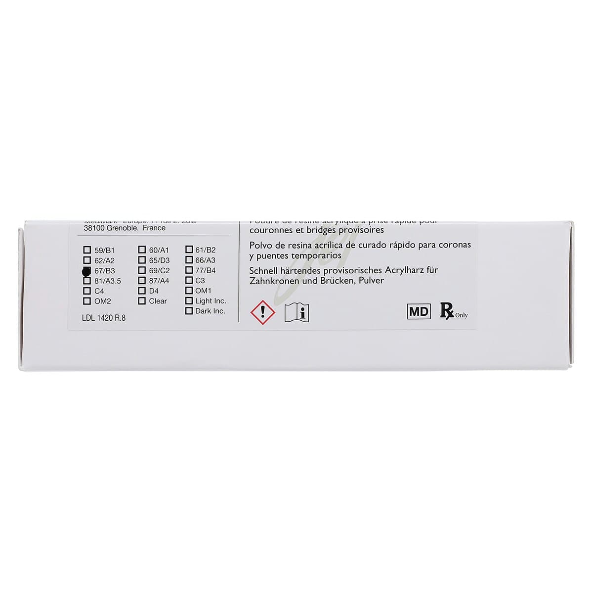 Jet Tooth Shade Acrylic Powder, Shade B3, Self-Cure, 4 oz Refill thumbnail 6