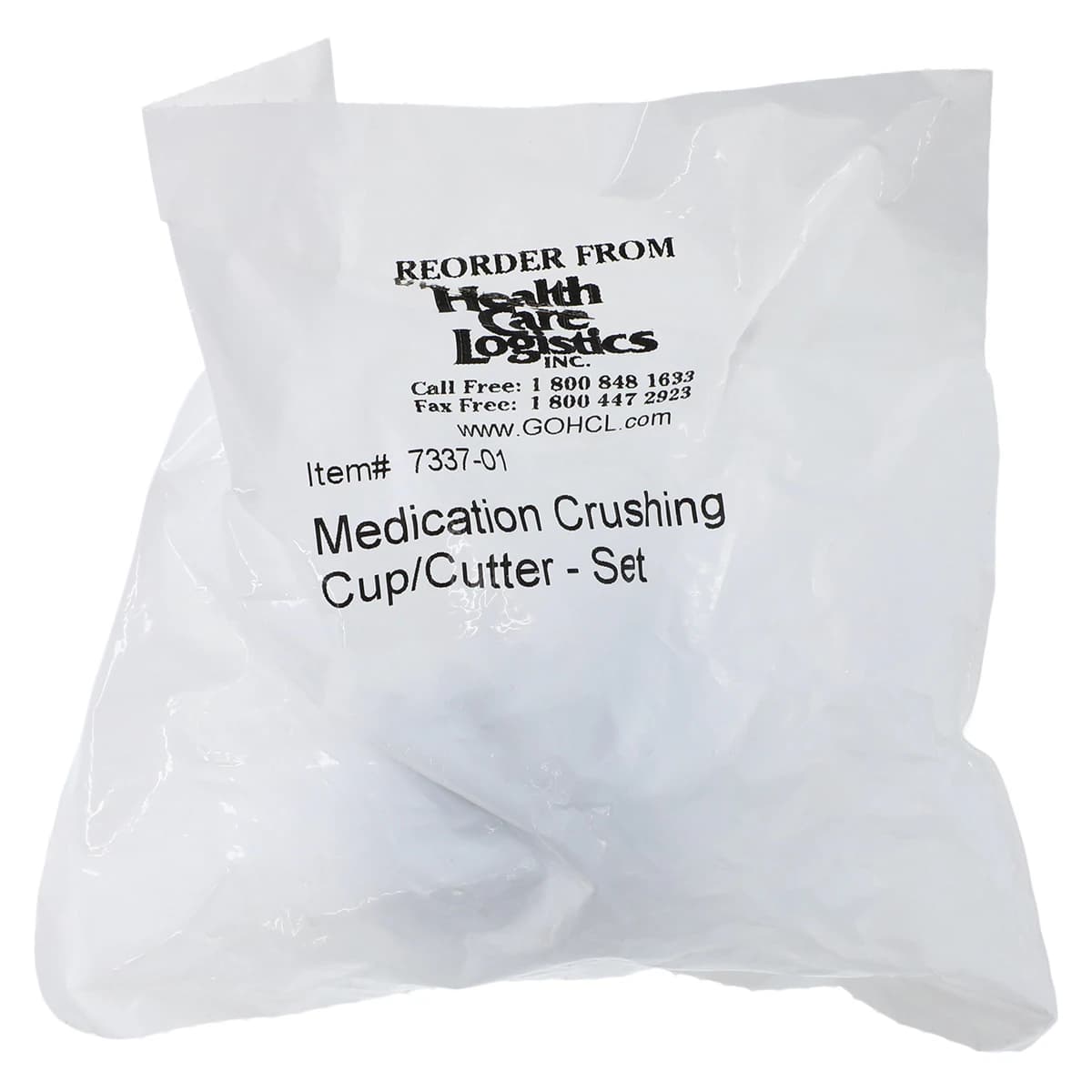 Medication Crusher Cup, White Plastic, Heavy Duty, 1 oz, Each (Health Care Logistics) - Cup Medication Crusher - Image 1