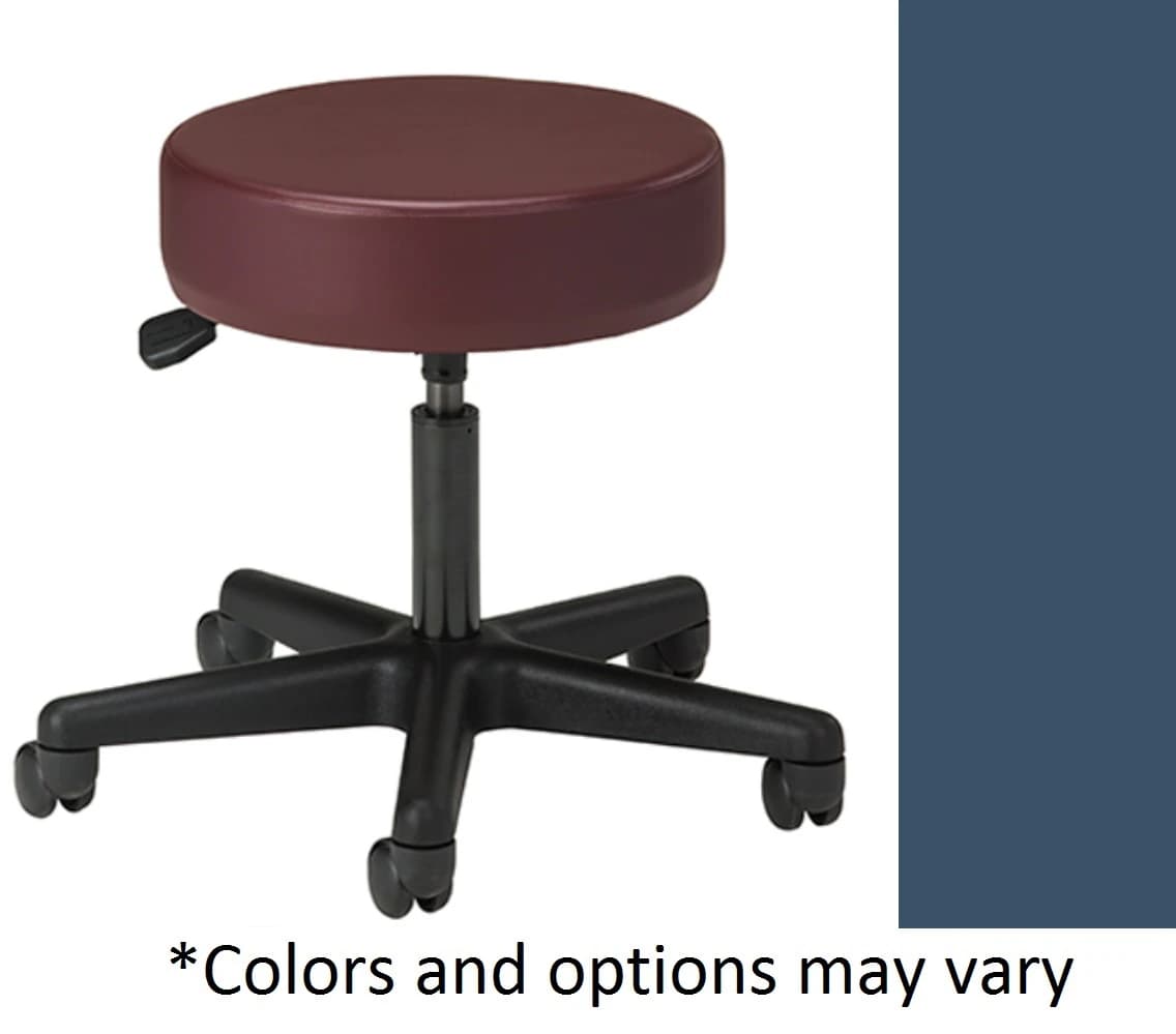 Clinton Industries Standard Series Pneumatic Exam Stool, Royal Blue, 5-Leg with Casters, 250 lb Capacity - Stool Exam Pneum 5-Leg Casters - Image 1