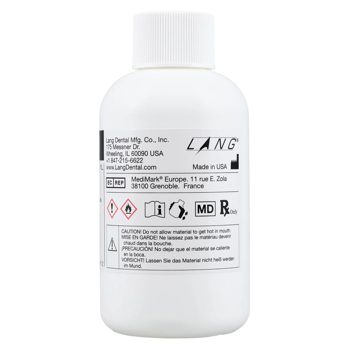 Lang Dental Jet Tooth Shade Self-Curing Acrylic Kit, 6/1 (6 x 45g Powder, 118ml Liquid), 1493R thumbnail 4