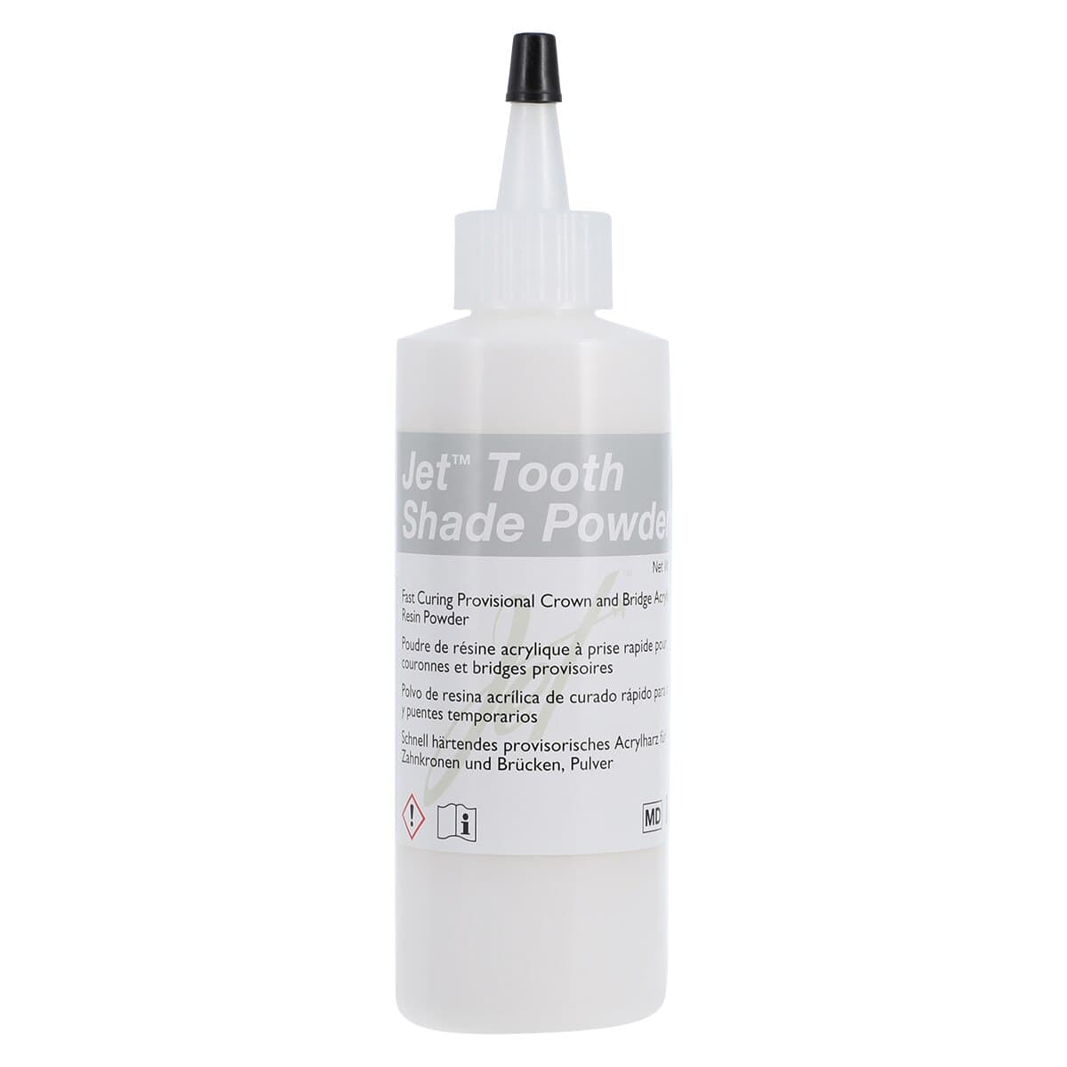 Jet Tooth Shade Acrylic Powder, Shade B1, Self-Cure Temporary Material Refill, 4 oz Bottle thumbnail 2