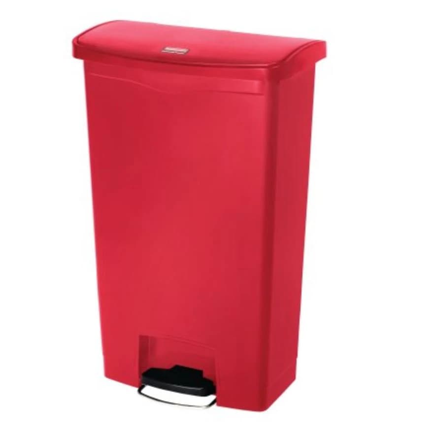 Rubbermaid Commercial Streamline Resin Step-On Container, 30L/8 Gal, Slim Jim, Self-Closing Lid, Each - Rubbermaid Commercial Streamline Resin Step-On Container - Image 1