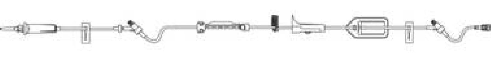 B. Braun Infusomat Pump Administration Set, 0.2 Micron Filter, 15 Drops/mL, Priming Volume 19mL, 120" SPIN-LOCK Connector, 24/Case - Pump IV Set Infusomat - Image 1