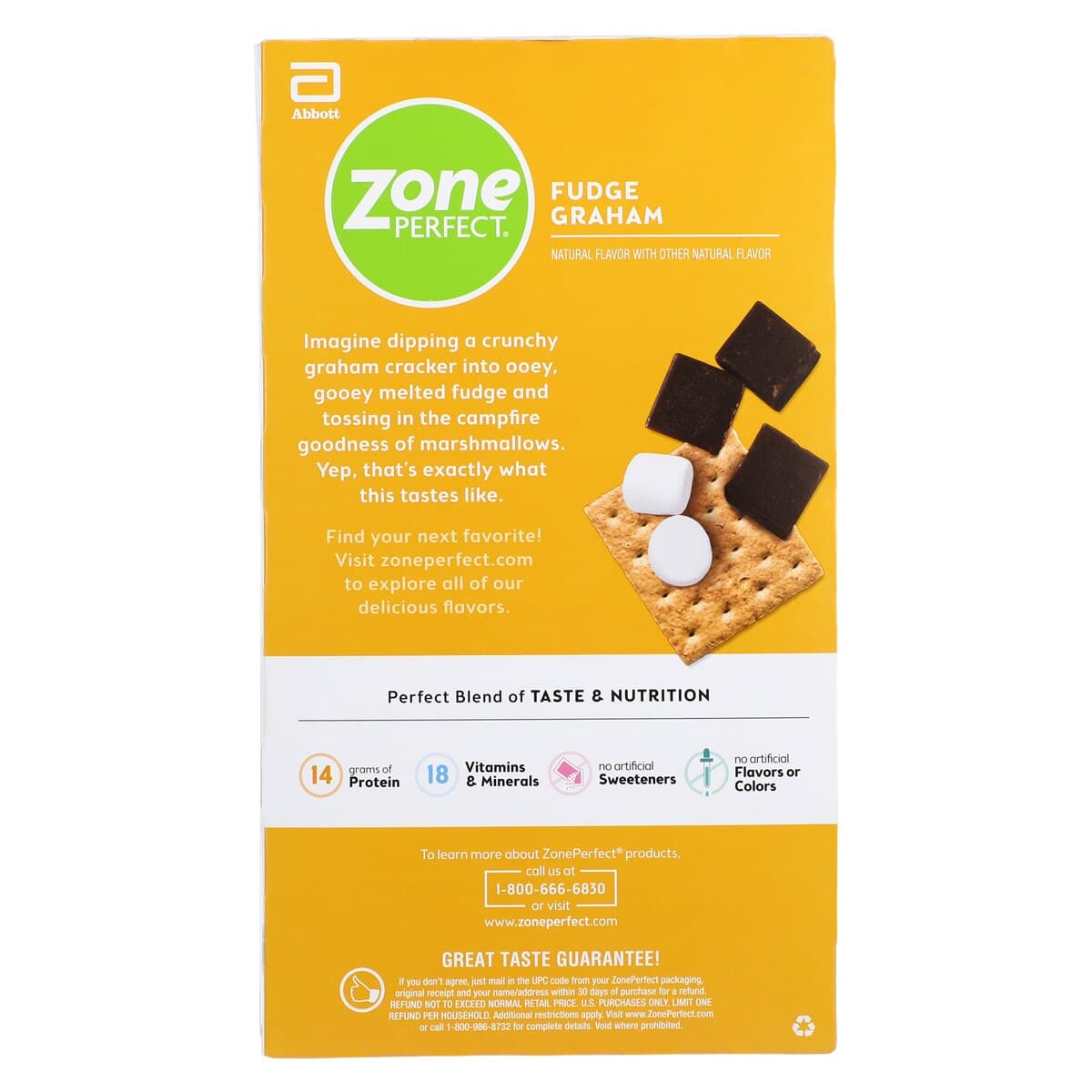 Zone Perfect Nutrition Bar, Fudge Graham, 12/Box thumbnail 2