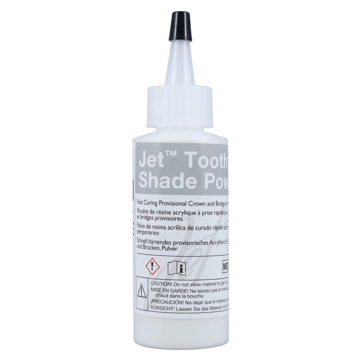Jet Tooth Shade Temporary Crown & Bridge Acrylic Resin Powder, Shade OM2, 2 oz Bottle, 1/Pk, 1410-OM2 thumbnail 3