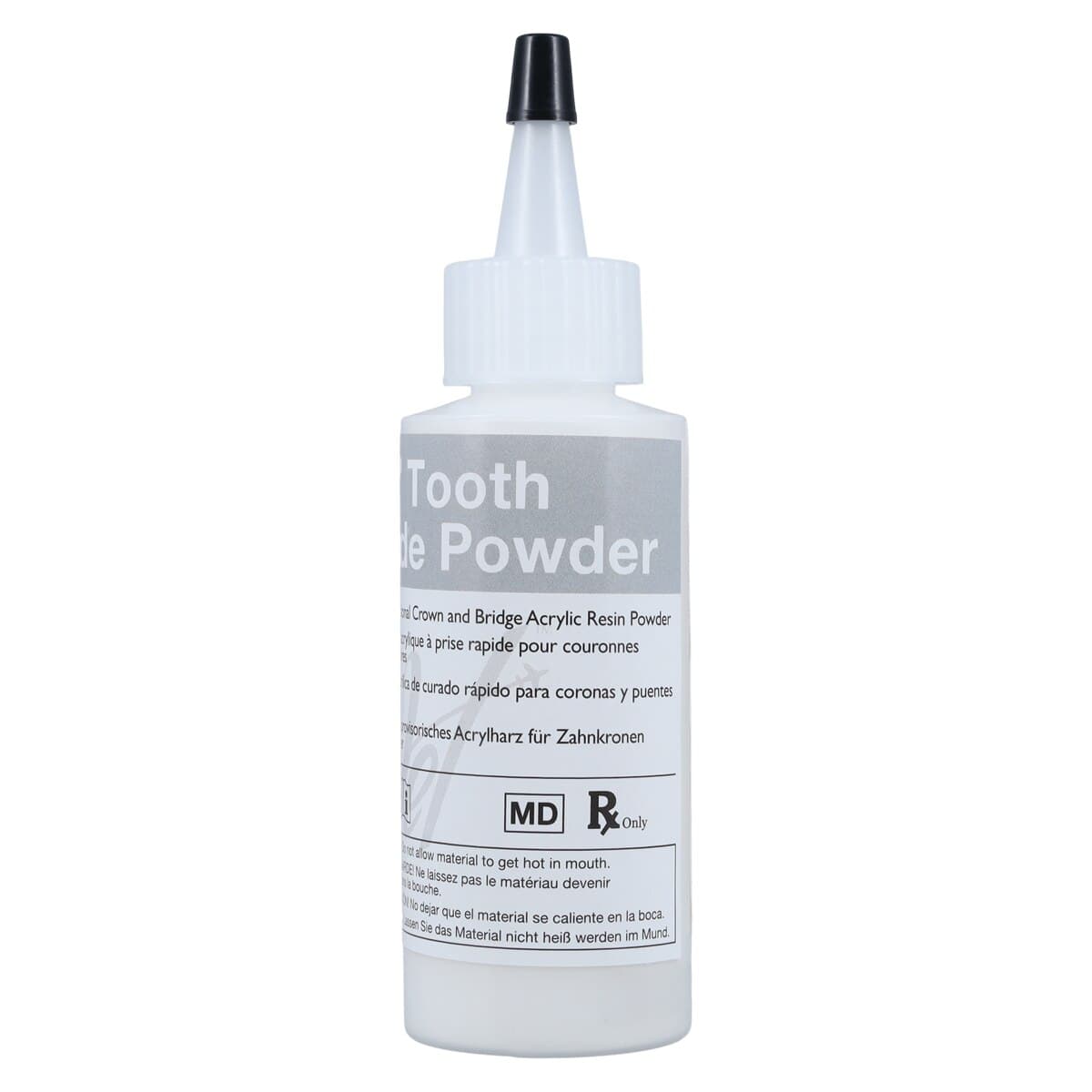 Jet Tooth Shade Temporary Crown & Bridge Acrylic Resin Powder, Shade OM2, 2 oz Bottle, 1/Pk, 1410-OM2 thumbnail 4